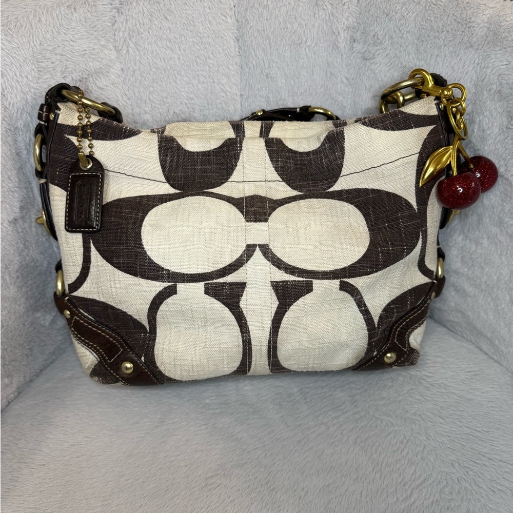 SOLD - Medium Coach Carly Signature Hobo Bag